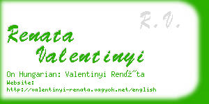 renata valentinyi business card